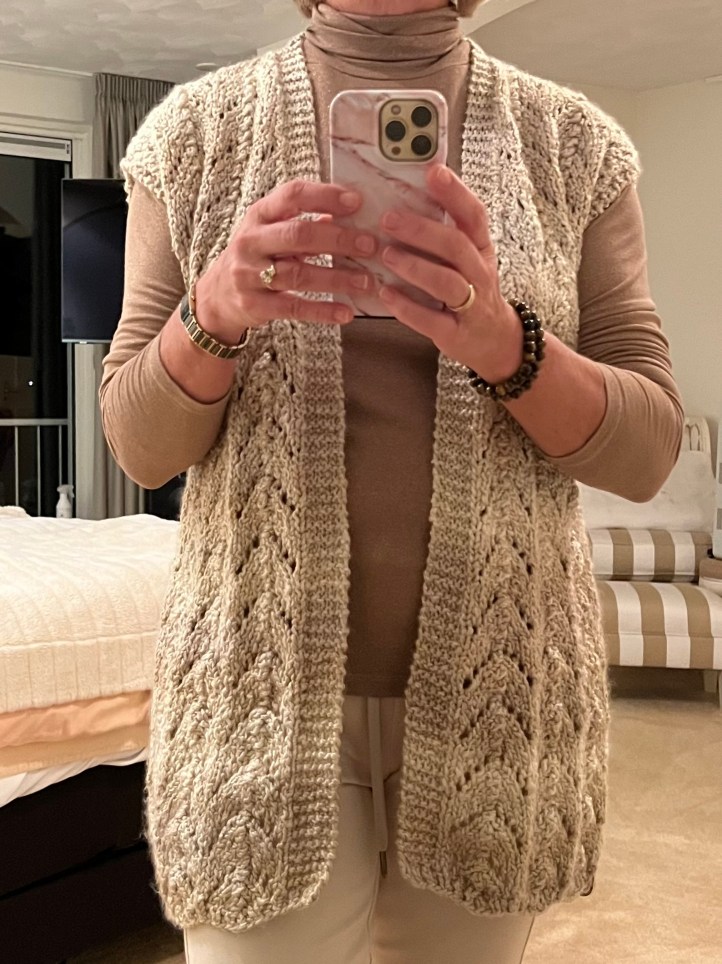 breezy lane Mouwloos vest voor dames, geribbeld open voorkant breezy lane Mouwloos vest voor dames, geribbeld open voorkant